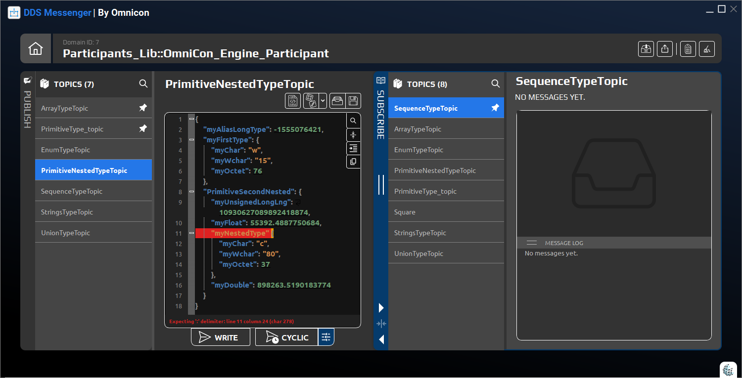 DDS Messenger verifies sent and received messages so you can be sure they are structured and delivered correctly.